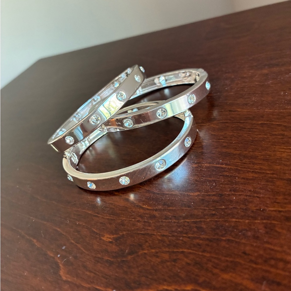 Guess Silver Crystal-Studded Bracelet Set - Picture 3 of 10